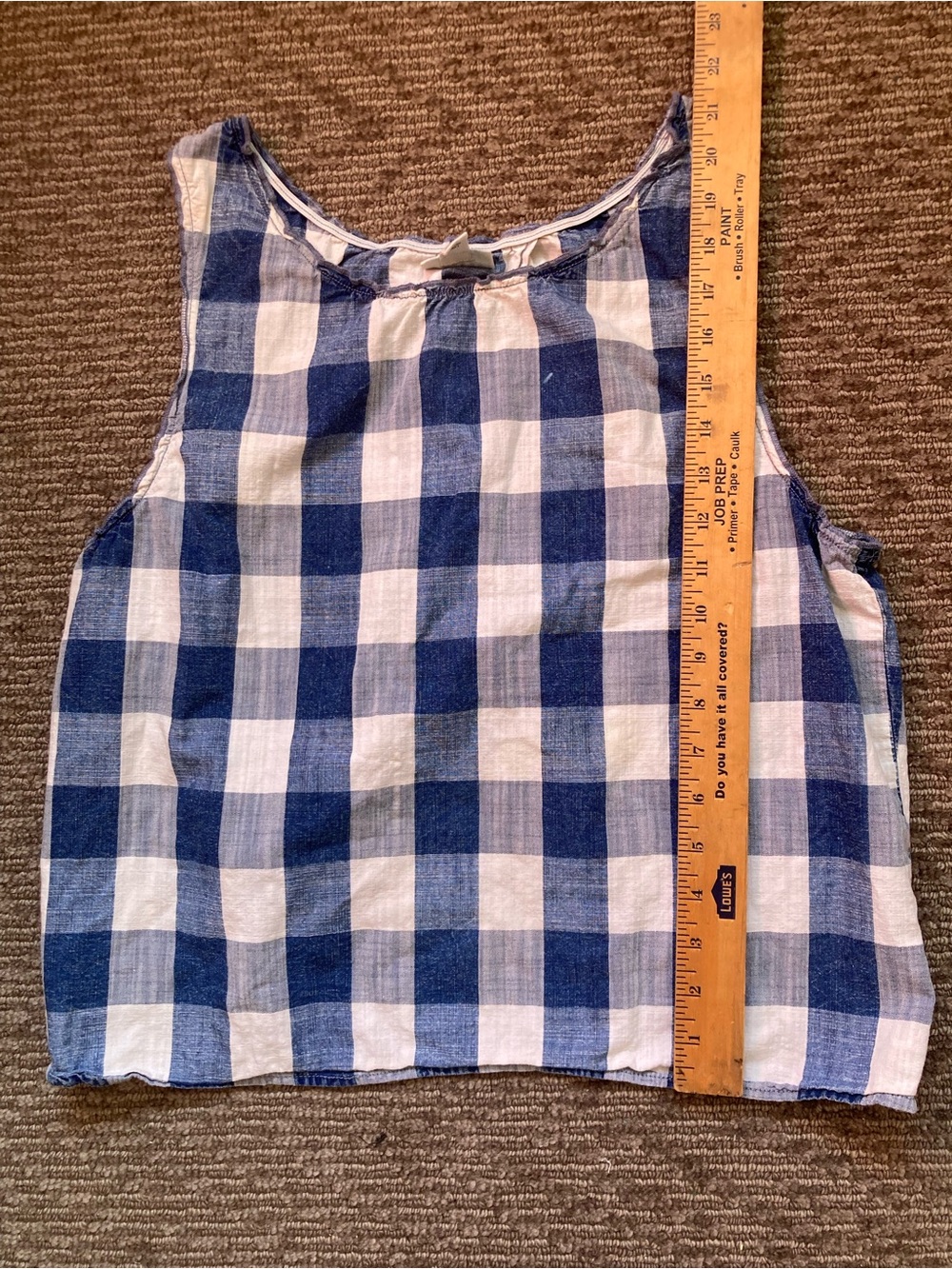 A.N.A Gingham Plaid Tank Top Summer Open back